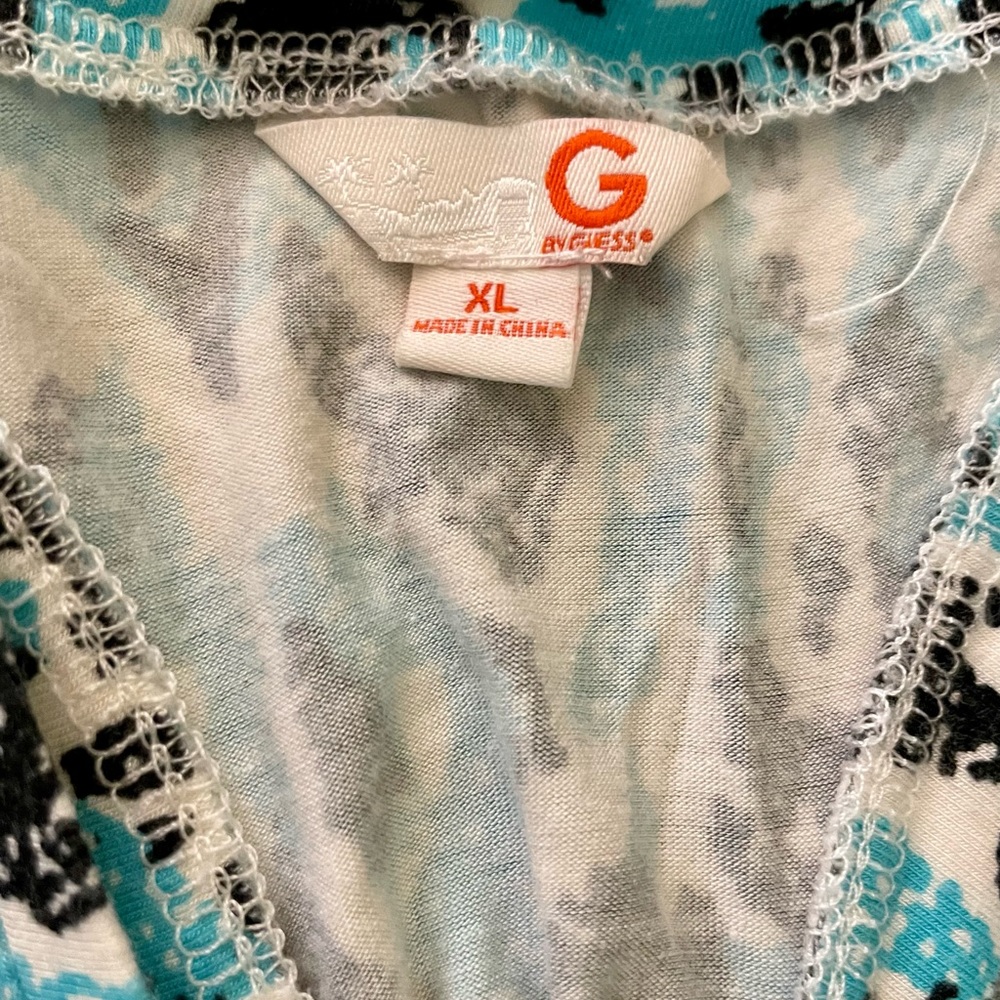 G By Guess Turquoise Black Animal Print High Low Stretchy Racer Back
Dress XL - Picture 6 of 10